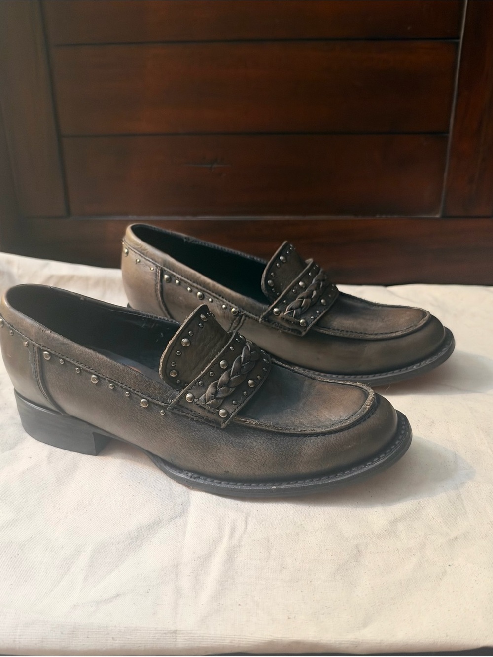 Freebird by Steven Brown Braided Studded Loafers
